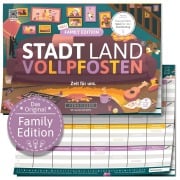 Cover-Bild zum Titel 'DENKRIESEN - Stadt Land Vollpfosten® Family Edition - "Zeit für uns." | A4 Spielblock' von 'Denis Görz, Ricardo Barreto'
