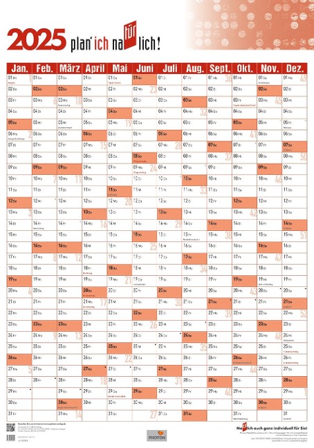 Türplaner Kalender 2025 - 