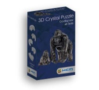 3D Crystal Puzzle - Gorillapaar - 48 Teile - 