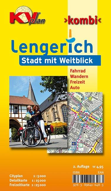 Lengerich, KVplan, Radkarte/Wanderkarte/Stadtplan, 1:25.000 / 1:15.000 / 1:5.000 - 