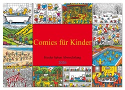 Comics für Kinder . Kinder lieben Abwechslung (Wandkalender 2026 DIN A2 quer), CALVENDO Monatskalender - Martina Marten