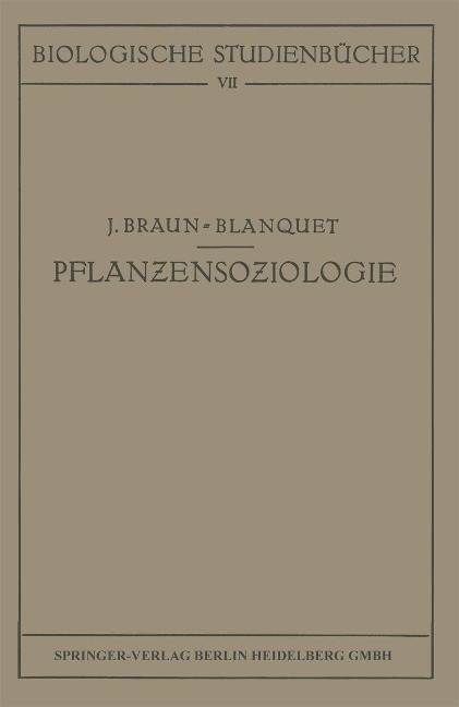 Pflanzensoziologie - Josias Braun-Blanquet