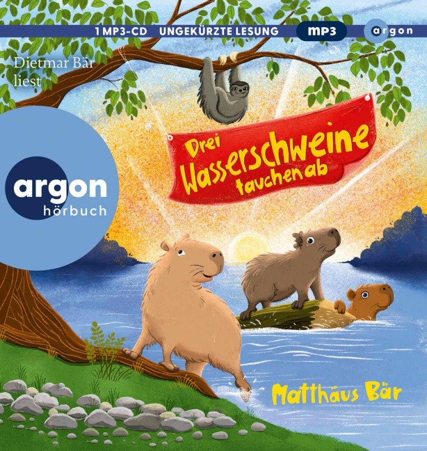 Drei Wasserschweine tauchen ab - Matthäus Bär