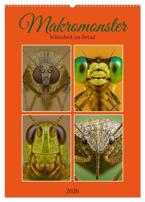 Makromonster - Schönheit im Detail (Wandkalender 2026 DIN A2 hoch), CALVENDO Monatskalender - Martina Marten