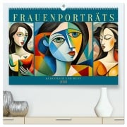Frauenporträts, kubistisch und bunt (hochwertiger Premium Wandkalender 2026 DIN A2 quer), Kunstdruck in Hochglanz - Sabine Löwer