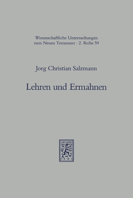 Lehren und Ermahnen - Jörg Ch. Salzmann