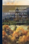 Cover-Bild zum Titel 'Deuxième Memorandum (1838) Et Quelques Pages De 1864' von 'Jules Barbey D'Aurevilly, Boericke Tafel'