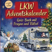 Cover-Bild zum Titel 'LKW-Adventskalender: Quiz-Buch mit Fragen und Rätsel' von 'Schlauvento Interactive'