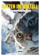 Cover-Bild zum Titel 'Katzen im Weltall - lustiger Katzenkalender für Kinder, Familien und Katzenliebhaber (Wandkalender 2026 DIN A2 hoch), CALVENDO Monatskalender' von 'Mb Fotografie'