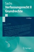 Cover-Bild zum Titel 'Verfassungsrecht II - Grundrechte' von 'Michael Sachs'