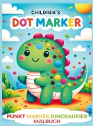 Cover-Bild zum Titel 'Punkt Marker Dinosaurier Malbuch: Dot Markers Activity Book' von 'Lea Max'