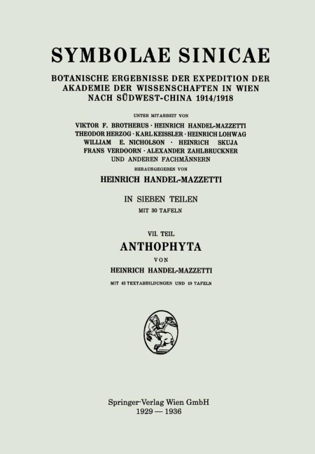 Anthophyta - Heinrich von Handel-Mazzetti