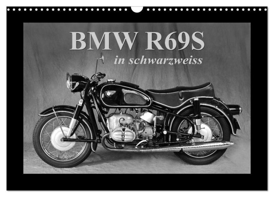 BMW R69S in schwarzweiss (Wandkalender 2026 DIN A3 quer), CALVENDO Monatskalender - Ingo Laue