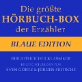 Cover-Bild zum Titel 'Die größte Hörbuch-Box der Erzähler: Blaue Edition' von 'Edgar Allen Poe, Theodor Storm, Stefan Zweig'