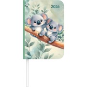 Cover-Bild zum Titel 'Lady Journal Mini Koala 2026 - Taschen-Kalender 8x11,5 cm - Muster - Weekly - 144 Seiten - Notiz-Buch - Alpha Edition' von ''
