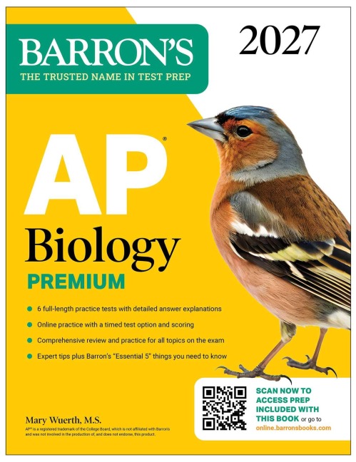 AP Biology Premium, 2027: Prep Book with 6 Practice Tests + Comprehensive Review + Online Practice (Barron's AP Prep) - Mary Wuerth