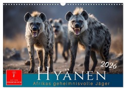 Cover-Bild zum Titel 'Hyänen - Afrikas geheimnisvolle Jäger (Wandkalender 2026 DIN A3 quer), CALVENDO Monatskalender' von 'Meike und Peter Roder'