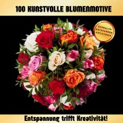 Cover-Bild zum Titel '100 Blumen & Mandalas - Malbuch für Erwachsene' von 'Inspirations Lounge'