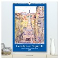 Lissabon in Aquarell - Illustrierte Ansichten der portugisischen Hauptstadt (hochwertiger Premium Wandkalender 2024 DIN A2 hoch), Kunstdruck in Hochglanz - Anja Frost