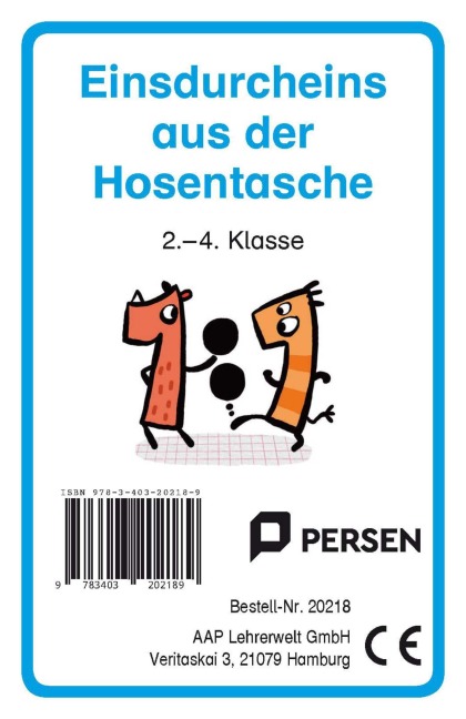 Einsdurcheins aus der Hosentasche - Klara Kirschbaum, Luise Welfenstein