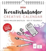 Cover-Bild zum Titel 'Kreativ-Kalender weiß 2026 - 21x22 cm -  Foto, Malen, Basteln - datiert - Kreativkalender - Foto-Kalender - Alpha Edition' von ''