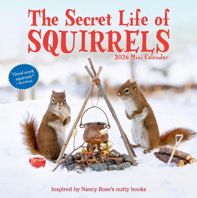 Secret Life of Squirrels Mini Wall Calendar 2026 - Nancy Rose, Workman Calendars