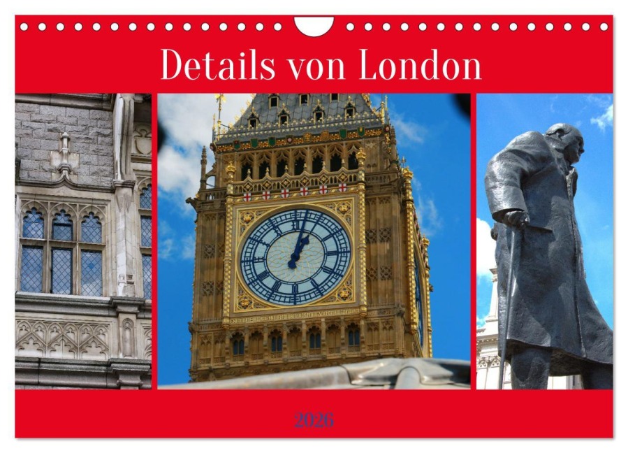 Details von London (Wandkalender 2026 DIN A4 quer), CALVENDO Monatskalender - Ph Ph
