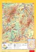 Posterkarten Geographie. Hessen: physisch / politisch - 