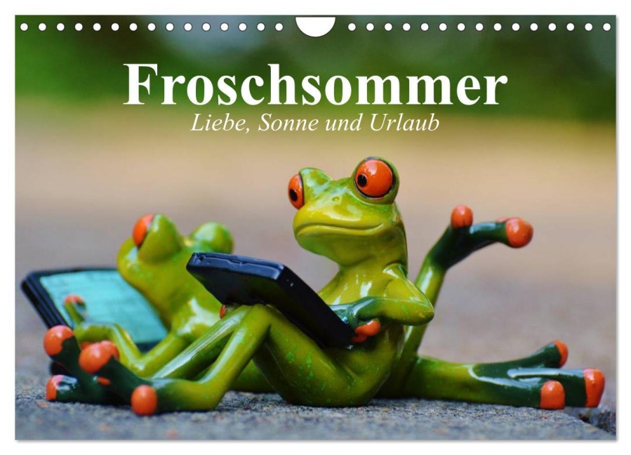 Froschsommer. Liebe, Sonne und Urlaub (Wandkalender 2026 DIN A4 quer), CALVENDO Monatskalender - Elisabeth Stanzer