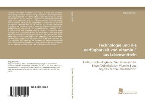 Technologie und die Verfügbarkeit von Vitamin E aus Lebensmitteln - Inga Schneider
