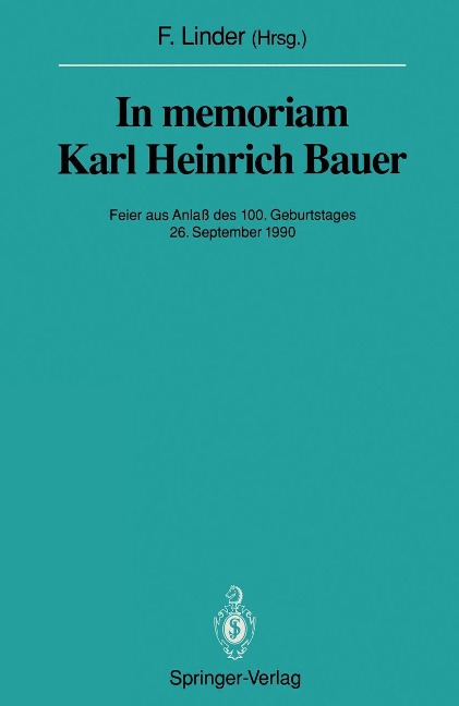 In memoriam Karl Heinrich Bauer - 