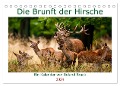 Die Brunft der Hirsche (Tischkalender 2024 DIN A5 quer), CALVENDO Monatskalender - Roland Brack