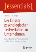 Cover-Bild zum Titel 'Der Einsatz psychologischer Testverfahren in Unternehmen' von 'Thomas Steininger'