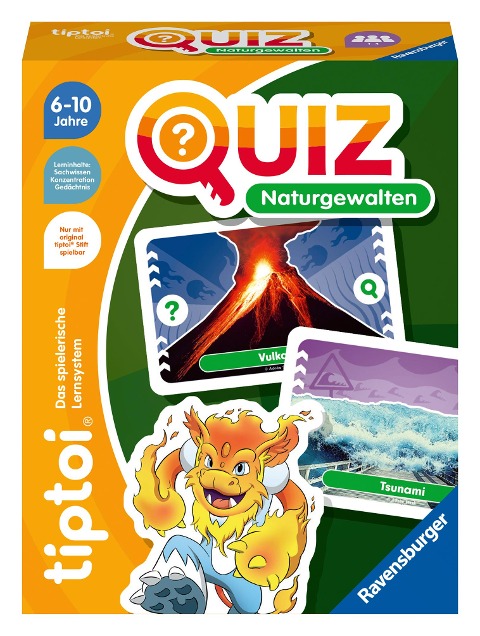 Ravensburger tiptoi 00167 Quiz Naturgewalten, Quizspiel für Kinder ab 6 Jahren, für 1-4 Spieler - 