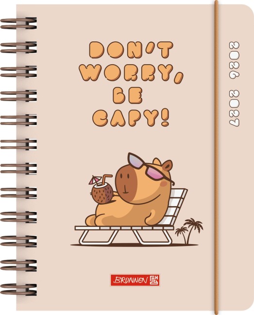 Schülerkalender 2026/2027 "Capy" | A6, Kunststoff - 