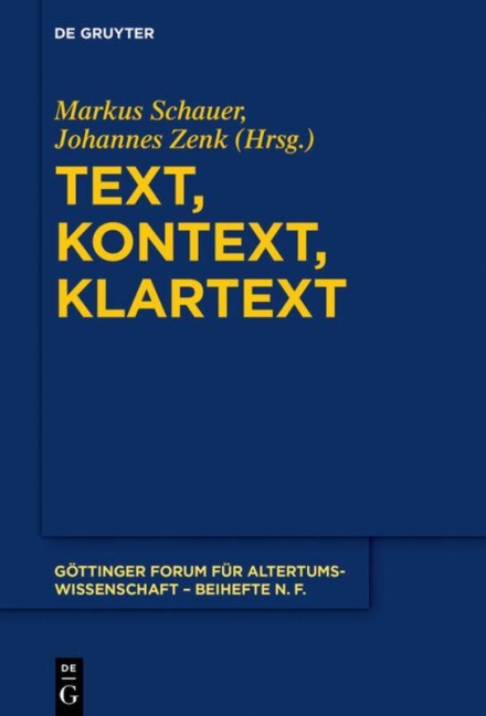 Text, Kontext, Klartext - 