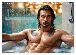 Heiße Kerle im Badeschaum - Muskeln, Tattoos und Wasserspiele (Wandkalender 2026 DIN A4 quer), CALVENDO Monatskalender - Renate Utz