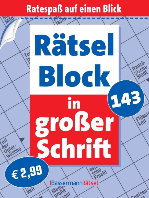 Rätselblock in großer Schrift 143 (5 Exemplare à 2,99 EUR) - Eberhard Krüger