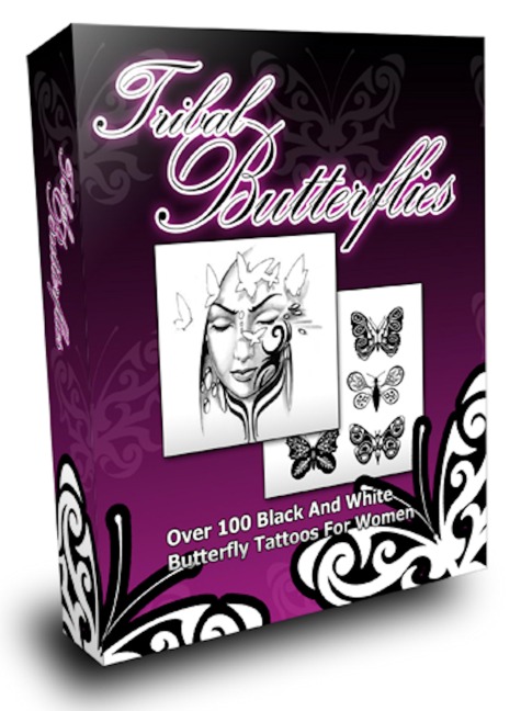 Tribal Schmetterlinge. Über 100 schwarz weiße Schmetterlingstattoos für Frauen. - Otmar Trierweiler