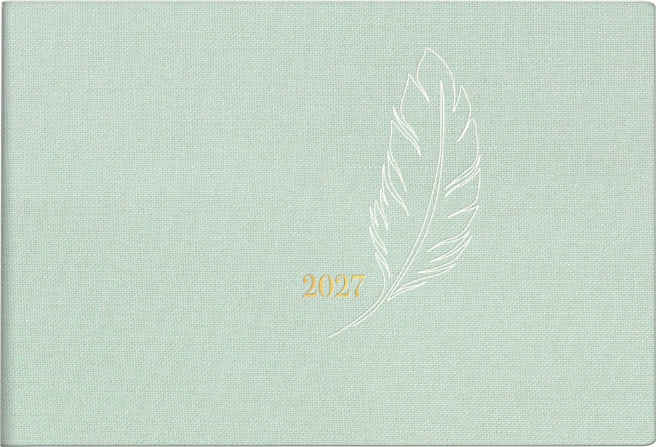 rido/idé 7017515027 Taschenkalender Mod. Septimus 2027 "Feather" A6 quer, Textil - 