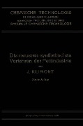 Cover-Bild zum Titel 'Die Neueren Synthetischen Verfahren der Fettindustrie' von 'Isidor Klimont'