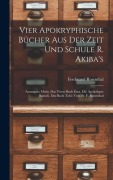 Cover-Bild zum Titel 'Vier Apokryphische Bücher Aus Der Zeit Und Schule R. Akiba's' von 'Ferdinand Rosenthal'