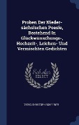 Cover-Bild zum Titel 'Proben Der Nieder-sächsischen Poesie, Bestehend In Glückwünschungs-, Hochzeit-, Leichen- Und Vermischten Gedichten' von 'Georg Christoph Schreiber'