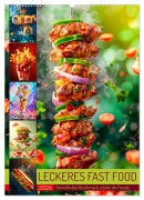 Cover-Bild zum Titel 'Leckeres Fast Food (Wandkalender 2026 DIN A2 hoch), CALVENDO Monatskalender' von 'Dirk Meutzner'