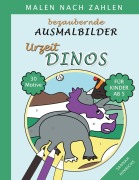 Cover-Bild zum Titel 'Bezaubernde Ausmalbilder Malen nach Zahlen - Urzeit-Dinos' von 'Sannah Hinrichs'