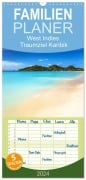 Cover-Bild zum Titel 'Familienplaner 2026 - West Indies - Traumziel Karibik mit 5 Spalten (Wandkalender, 21 x 45 cm) CALVENDO' von 'Jean Claude Castor I 030mm-Photography'