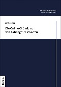 Cover-Bild zum Titel 'Die Online-Gründung von Aktiengesellschaften' von 'Jan Sonntag'