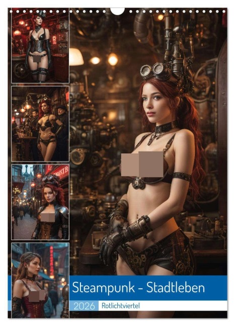 Steampunk - Stadtleben - Rotlichtviertel (Wandkalender 2026 DIN A3 hoch), CALVENDO Monatskalender - Stanley Hinz