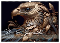 Cover-Bild zum Titel 'Tiere im Jugendstil - Eine Hommage an die Schönheit des Art Nouveau (Wandkalender 2026 DIN A2 quer), CALVENDO Monatskalender' von 'Drachenkind-Fotografie Drachenkind-Fotografie'