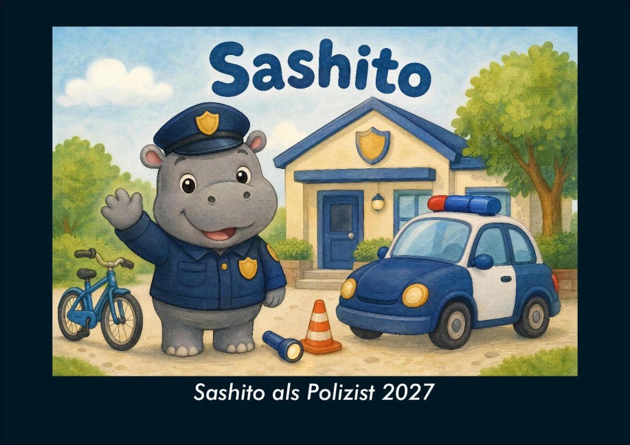 Sashito als Polizist 2027 Fotokalender DIN A4 - Tobias Schmitt, Kevin Heber